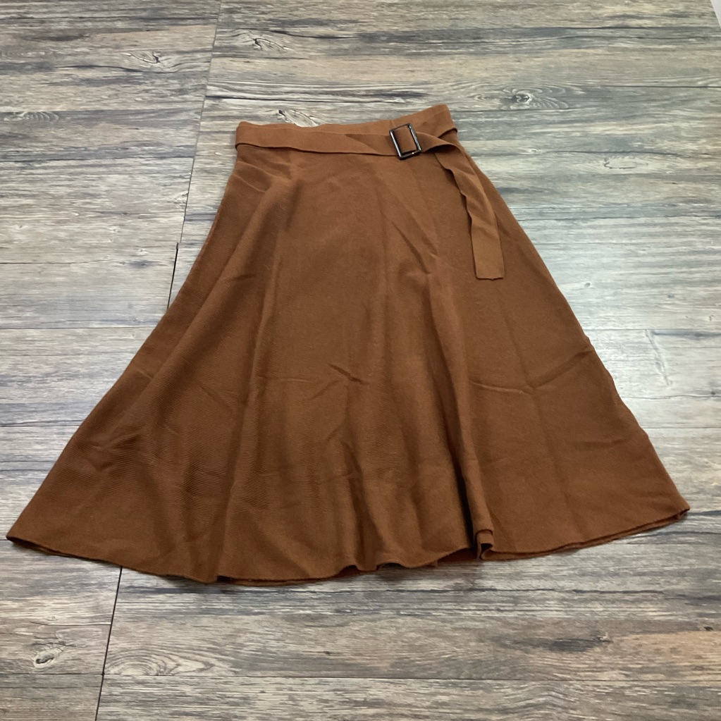 Massimo Dutti Knit Wool Blend Midi Skirt Womens Sz S